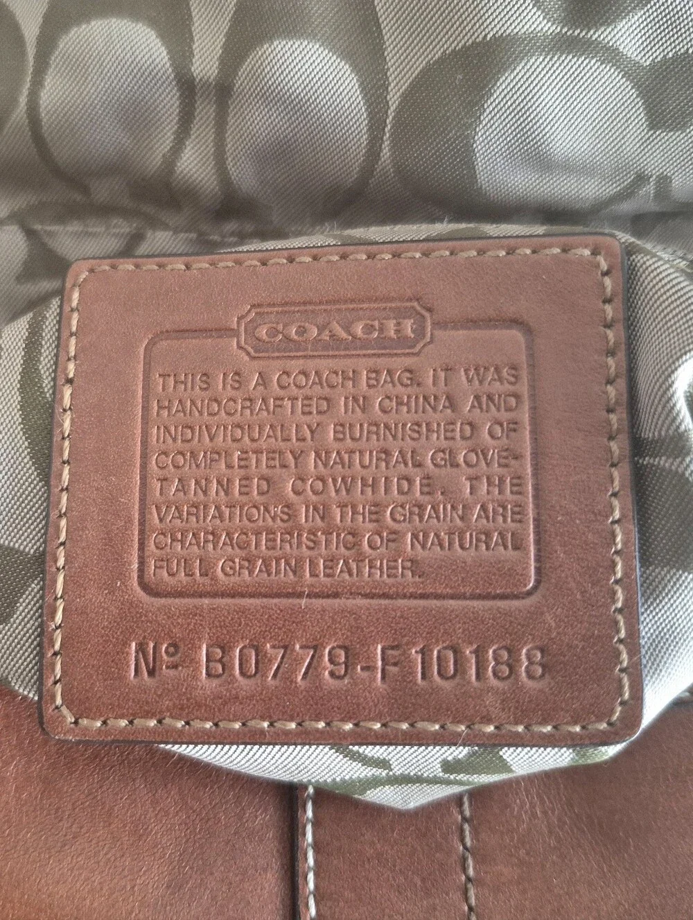 Coach F10188 Vintage Cognac Leather Soho Hobo Shoulder Bag with Silver Hardware
